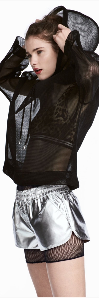 H&M Shimmering Metallic Shorts